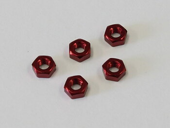 Kyosho 1-N3024A-R Nuts Alu Red M3x2.4mm (5) Kyosho