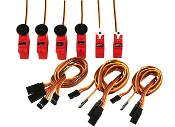 Multiplex Servo-Set Heron incl.extension leads
