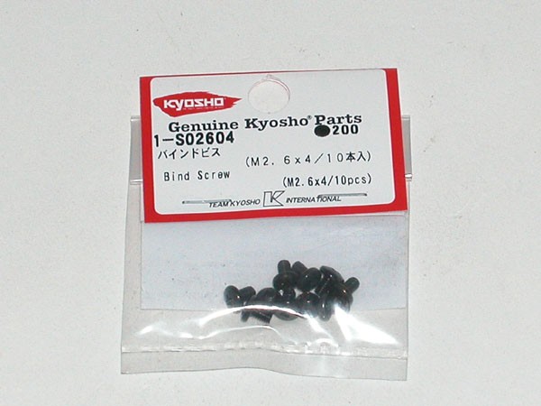 Kyosho 1-S02604 Bind Head Metallic Screws M2.6x4mm (10) Kyosho