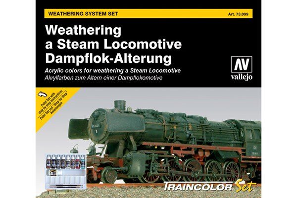 VALLEJO 73099 Train Color malesæt no. 1 (9 farver + tilbehør)