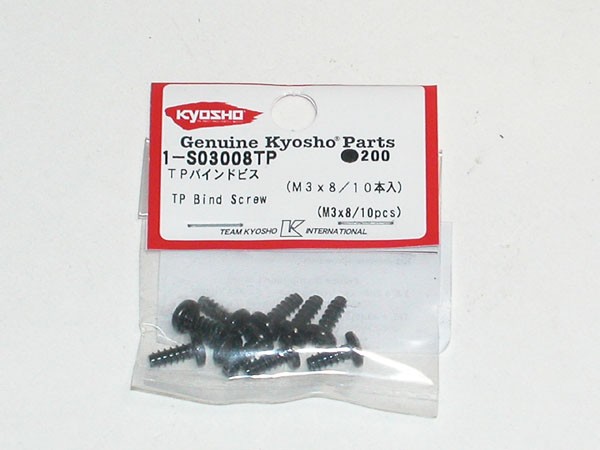 Kyosho 1-S03008TP Bind Head TP Screws M3x8mm (10) Kyosho