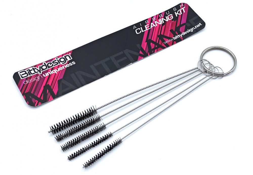 Bittydesign BDTD6-1 Rengöringsborstar för Airbrush 5-delar