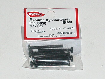 Kyosho 1-S03030 Bind Head 3X30mm Metallic Screws (10) / Fazer Manifold