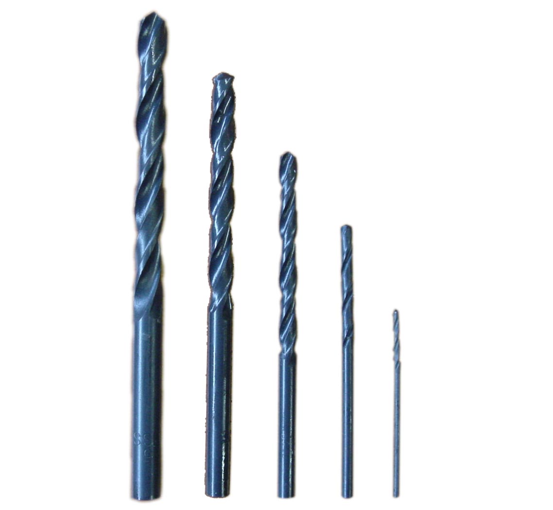 Twist Drill Bit Set, Drill Dia. D 1,0 / 2,0 / 3,0 / 4,0 / 5,0mm