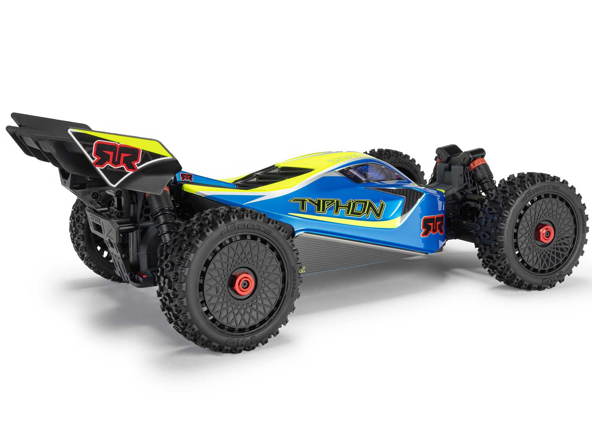 Arrma ARA4206V4T1 1/8 TYPHON MEGA 665 4X4 RTR Brushed Buggy, Blue - 3