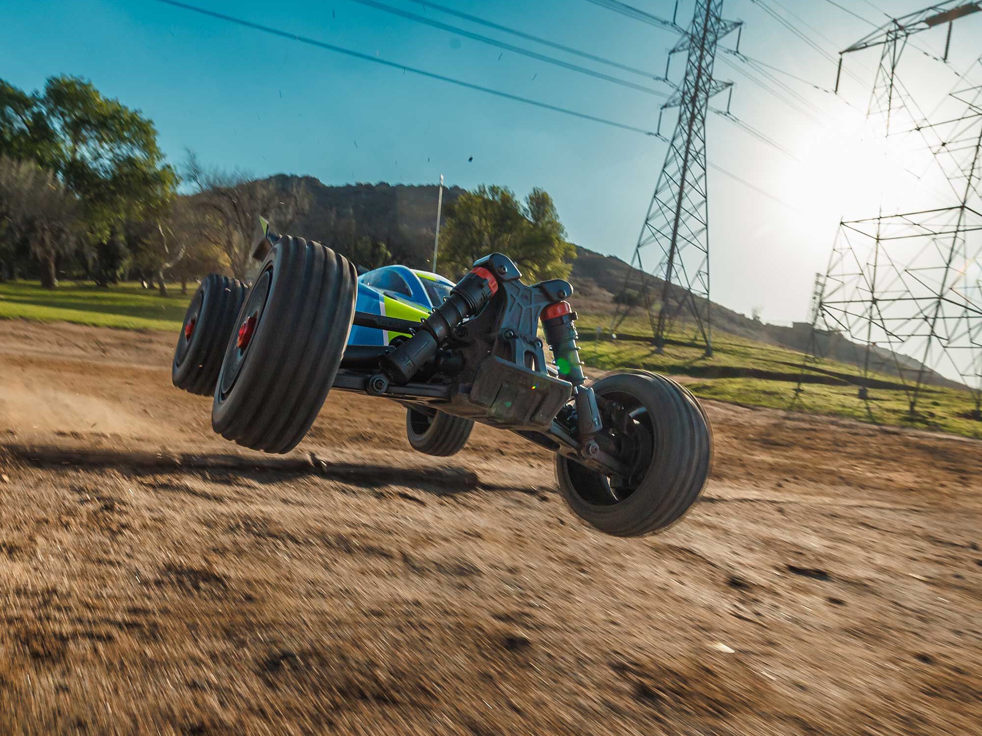 Arrma ARA4206V4T1 1/8 TYPHON MEGA 665 4X4 RTR Brushed Buggy, Blue - 24