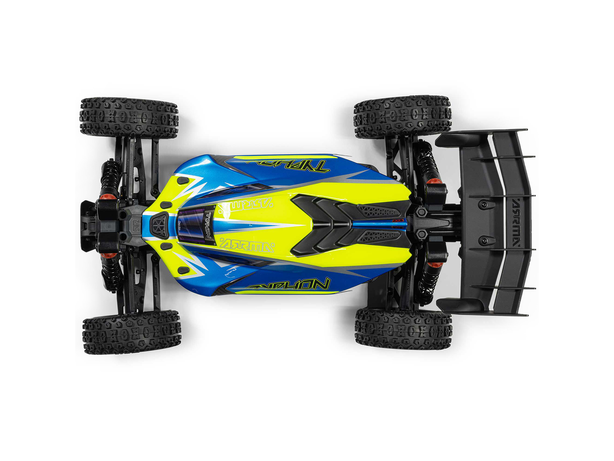 Arrma ARA4206V4T1 1/8 TYPHON MEGA 665 4X4 RTR Brushed Buggy, Blue - 8