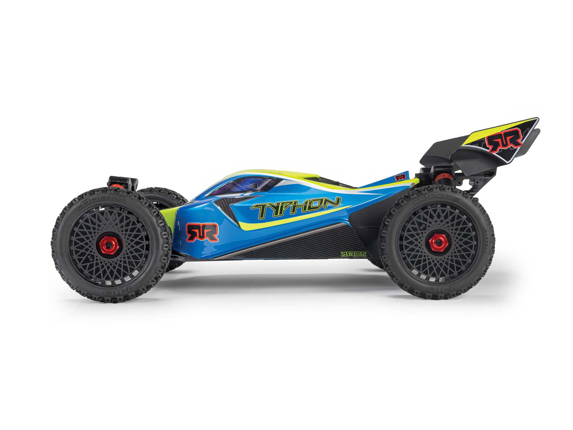 Arrma ARA4206V4T1 1/8 TYPHON MEGA 665 4X4 RTR Brushed Buggy, Blue - 5