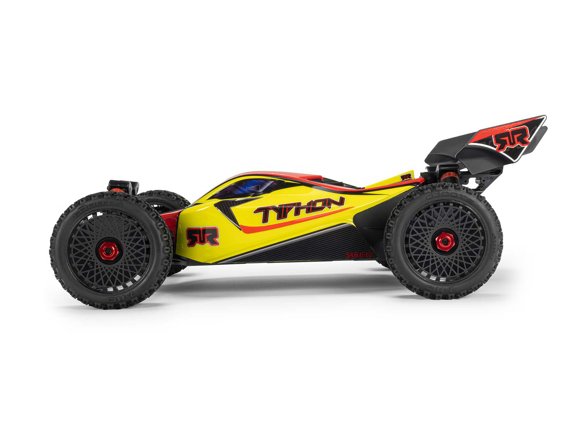 Arrma ARA4206V4T2 1/8 TYPHON MEGA 665 4X4 RTR Brushed Buggy, Yellow - 5