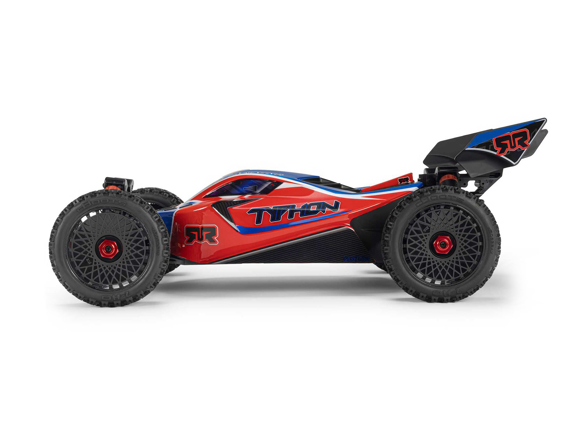 Arrma ARA4206V4T3 1/8 TYPHON MEGA 665 4X4 RTR Brushed Buggy, Red - 5