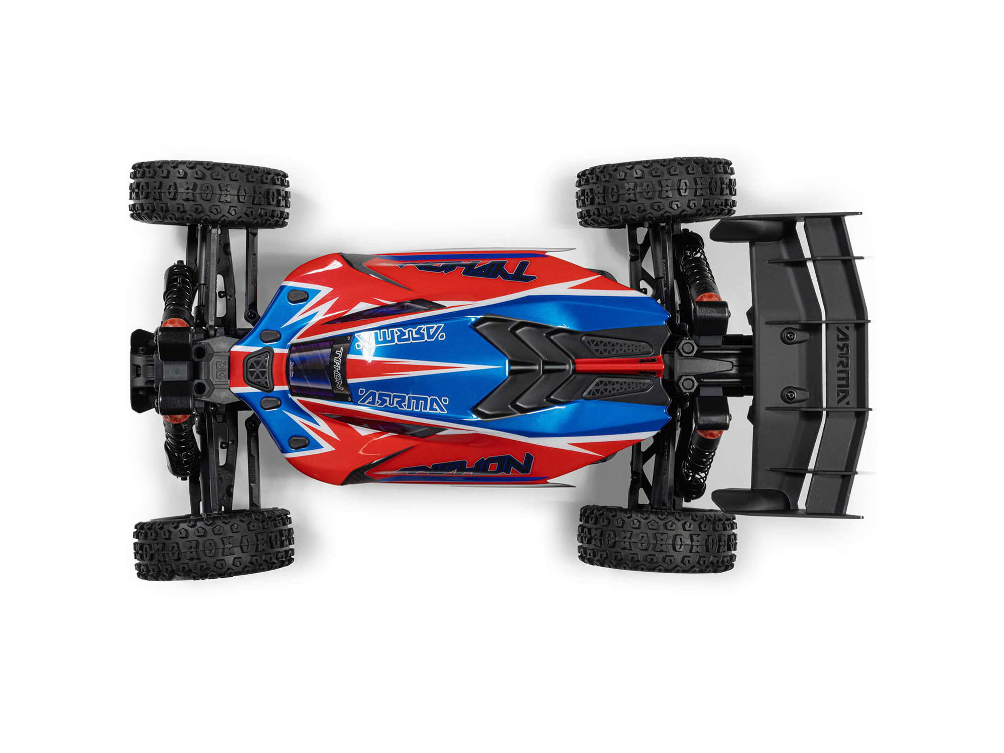 Arrma ARA4206V4T3 1/8 TYPHON MEGA 665 4X4 RTR Brushed Buggy, Red - 8