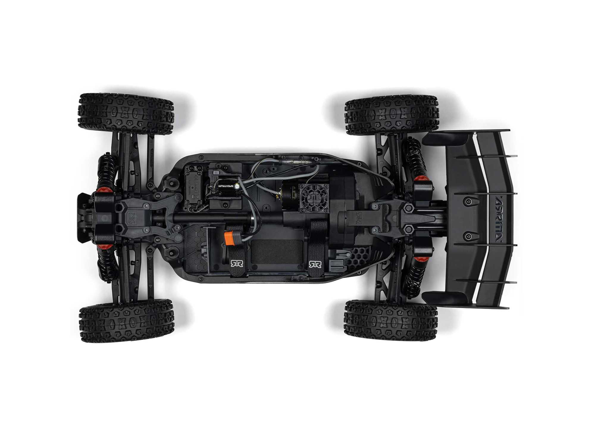 Arrma ARA4206V4T3 1/8 TYPHON MEGA 665 4X4 RTR Brushed Buggy, Red - 9