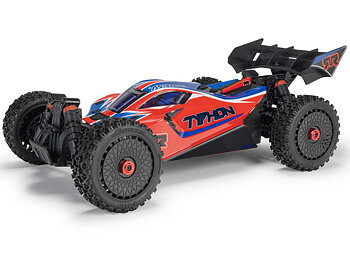 Arrma ARA4206V4T3 1/8 TYPHON MEGA 665 4X4 RTR Brushed Buggy, Red