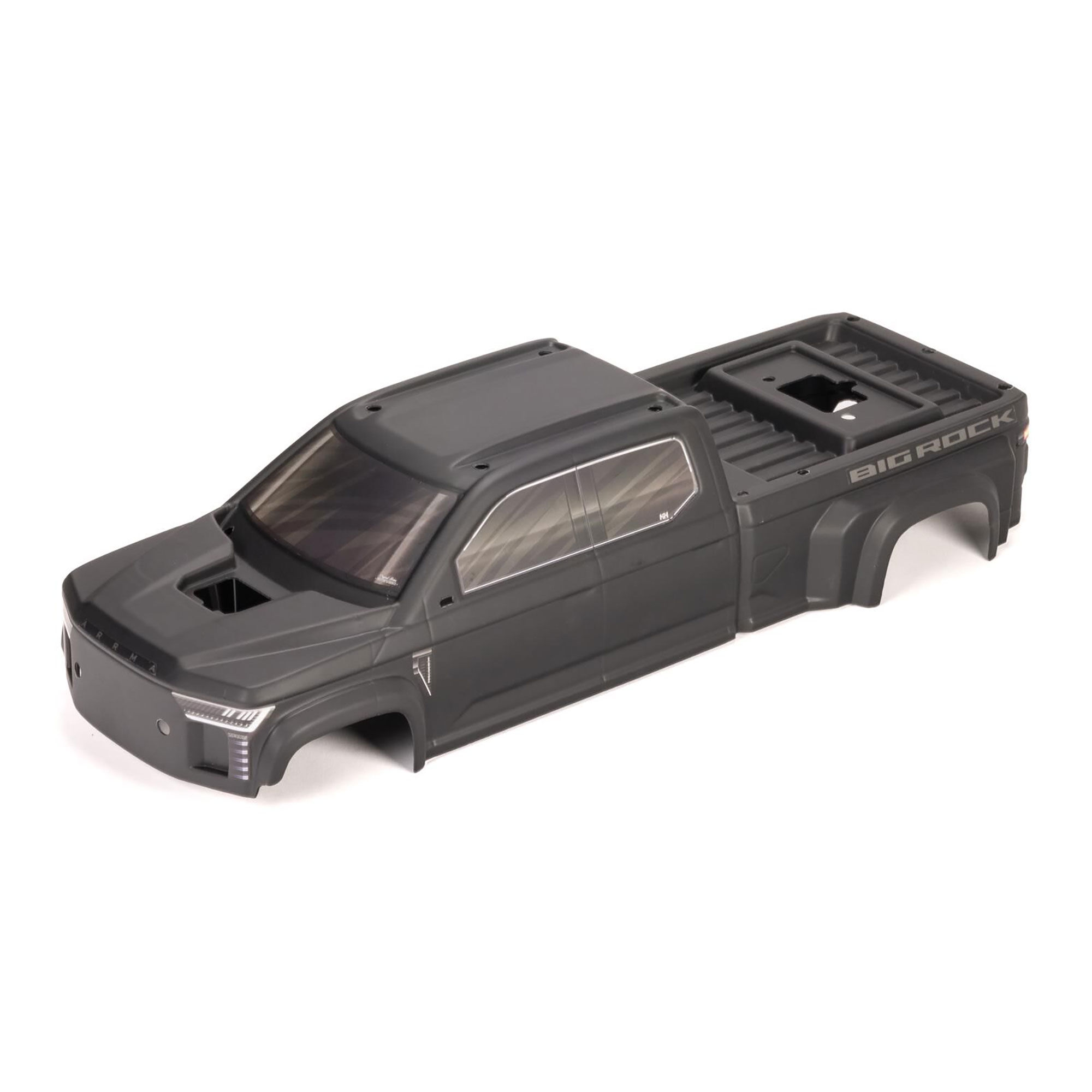 Arrma ARA-1379 BIG ROCK CREW 4X4 Cab Clipless Painted Decaled Trimmed Body Matte Black