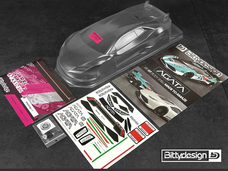 Bittydesign Body Agata (Clear) 1/10 GT 190mm - 5