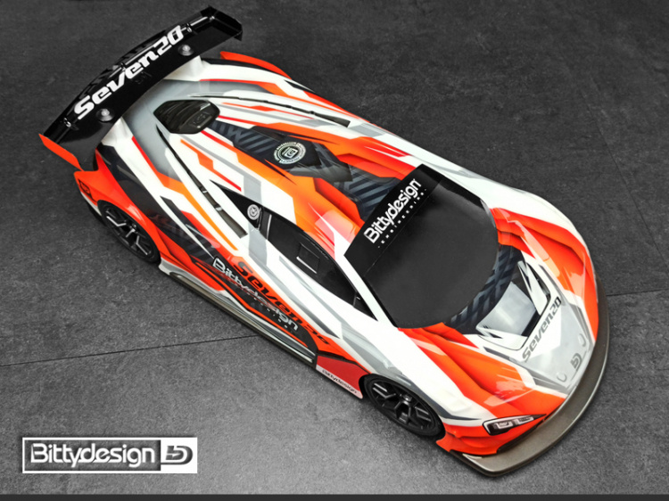Bittydesign Body Seven20 (Clear) 1/10 GT 190mm - 12