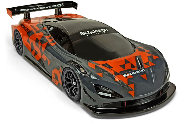 Bittydesign Body Seven20 (Clear) 1/10 GT 190mm - 8