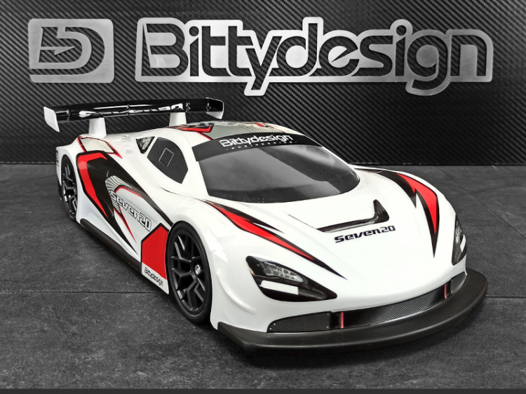 Bittydesign Body Seven20 (Clear) 1/10 GT 190mm - 14