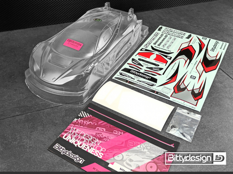 Bittydesign Body Seven20 (Clear) 1/10 GT 190mm - 13