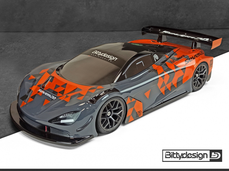 Bittydesign Body Seven20 (Clear) 1/10 GT 190mm - 10