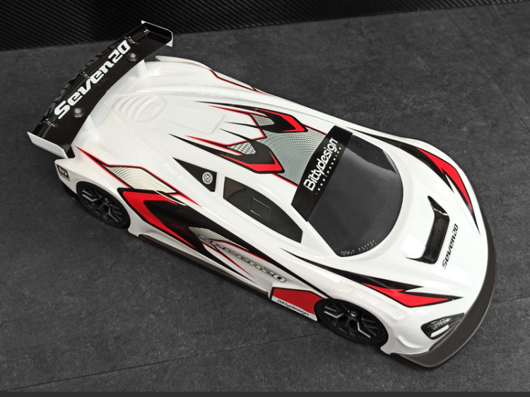 Bittydesign Body Seven20 (Clear) 1/10 GT 190mm - 4