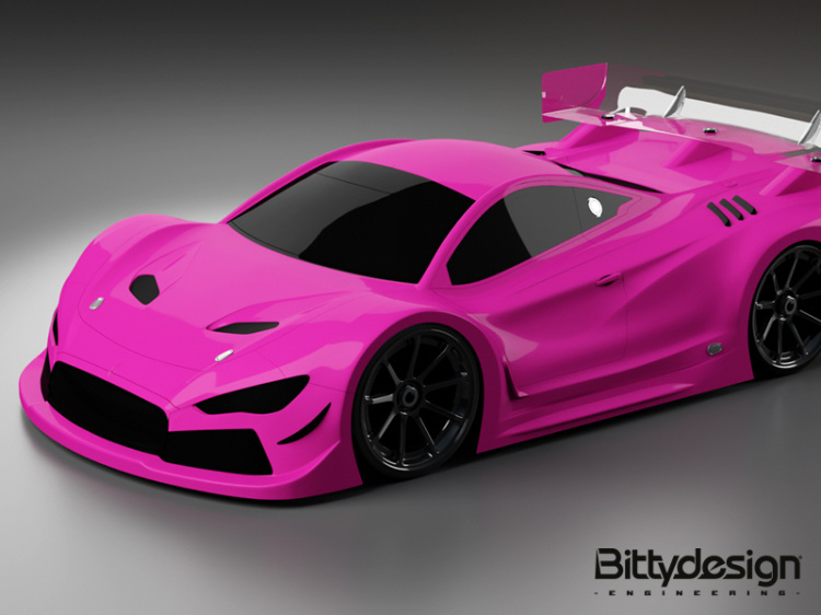 Bittydesign Hyper GT-8 Kaross 325mm Hjulbas (Omålad) - 11
