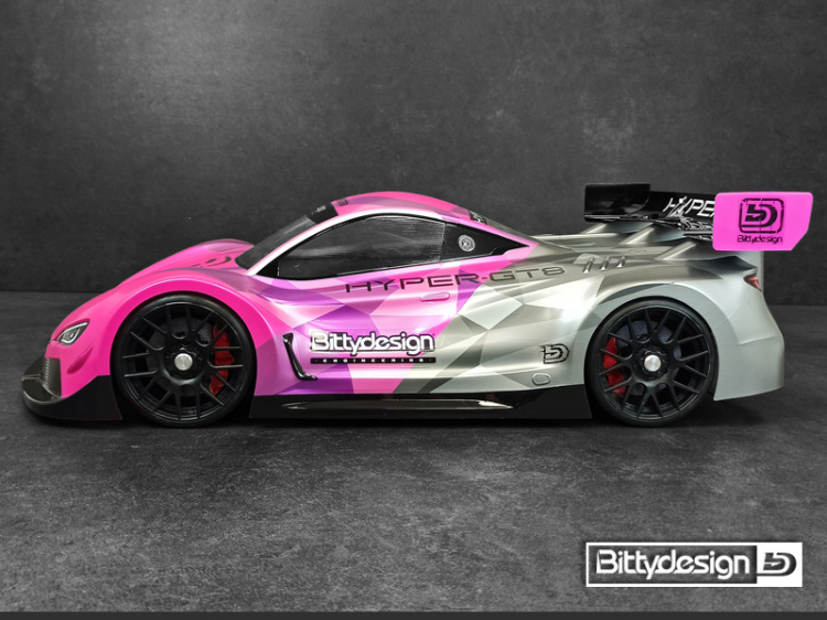 Bittydesign Hyper GT-8 Kaross 325mm Hjulbas (Omålad) - 8