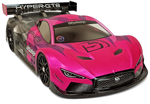 Bittydesign Hyper GT-8 Kaross 325mm Hjulbas (Omålad) - 5