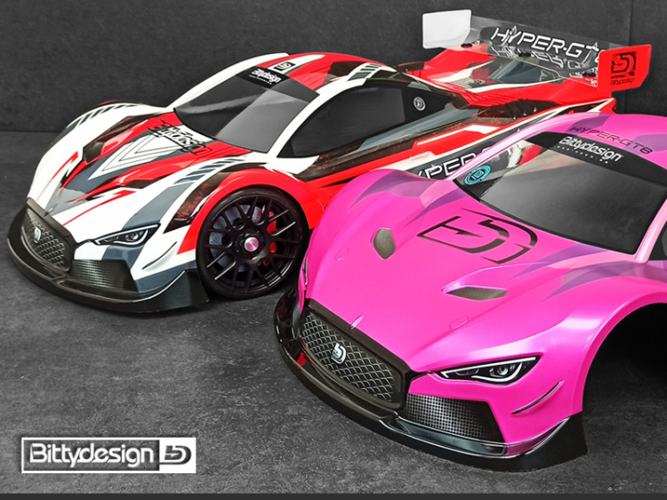 Bittydesign Hyper GT-8 Kaross 325mm Hjulbas (Omålad) - 10