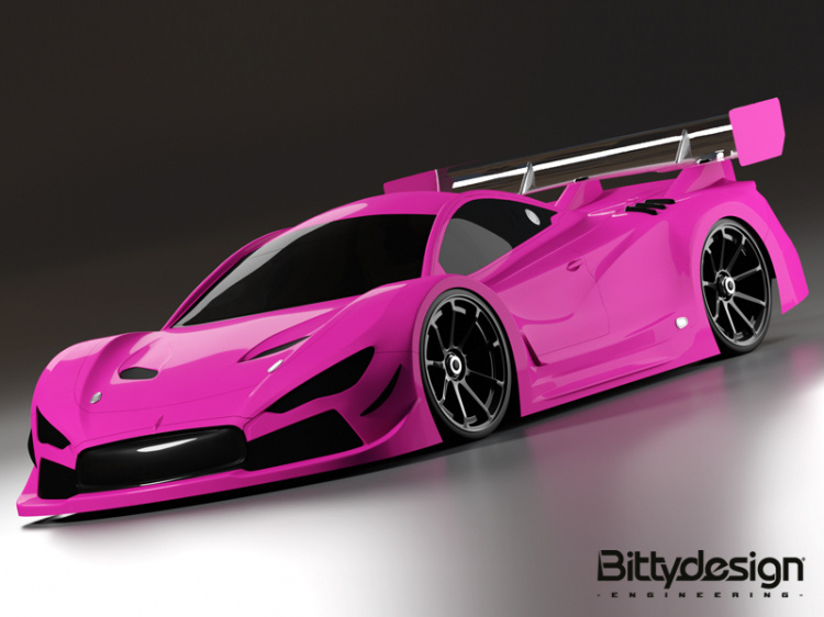 Bittydesign Hyper GT-8 Kaross 325mm Hjulbas (Omålad) - 4
