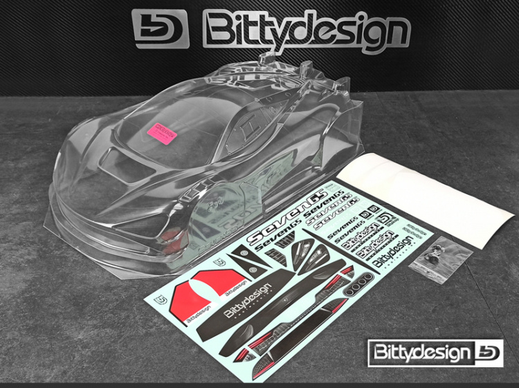 Bittydesign Seven65 1/8 GT Kaross 325mm Hjulbas (Omålad) - 13