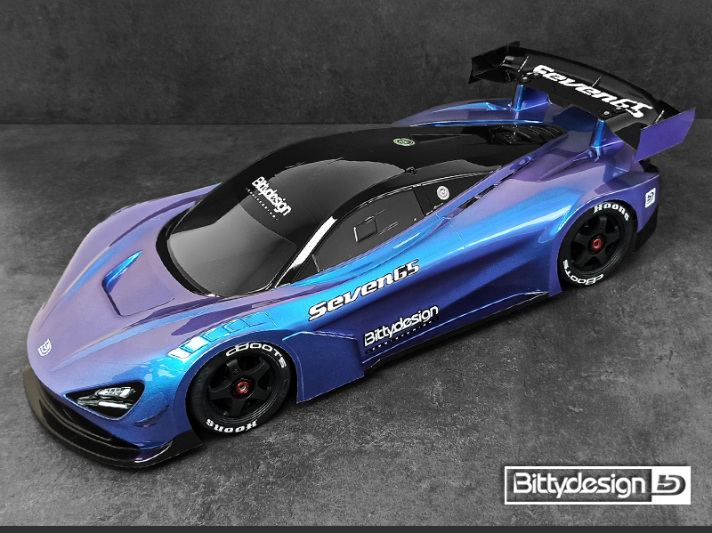 Bittydesign Seven65 1/8 GT Kaross 325mm Hjulbas (Omålad) - 18