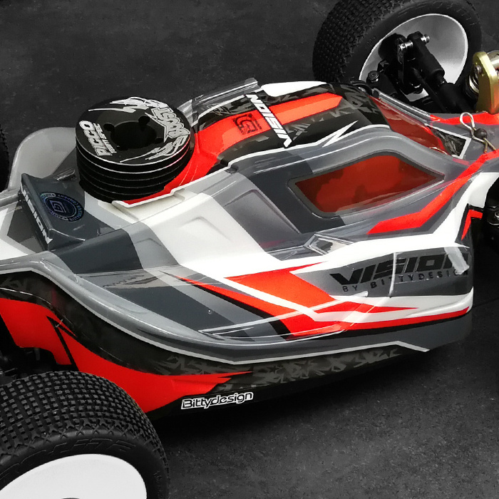 Bittydesign VIS-KYOMP10 Body VISION 1/8 Buggy Kyosho MP10 (Unpainted) Cut - 7