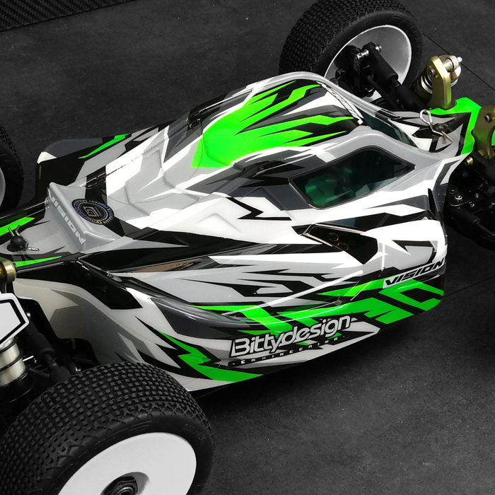 Bittydesign VIS-KYOMP10E Body VISION 1/8 Buggy Kyosho MP10e (Unpainted) Cut - 9
