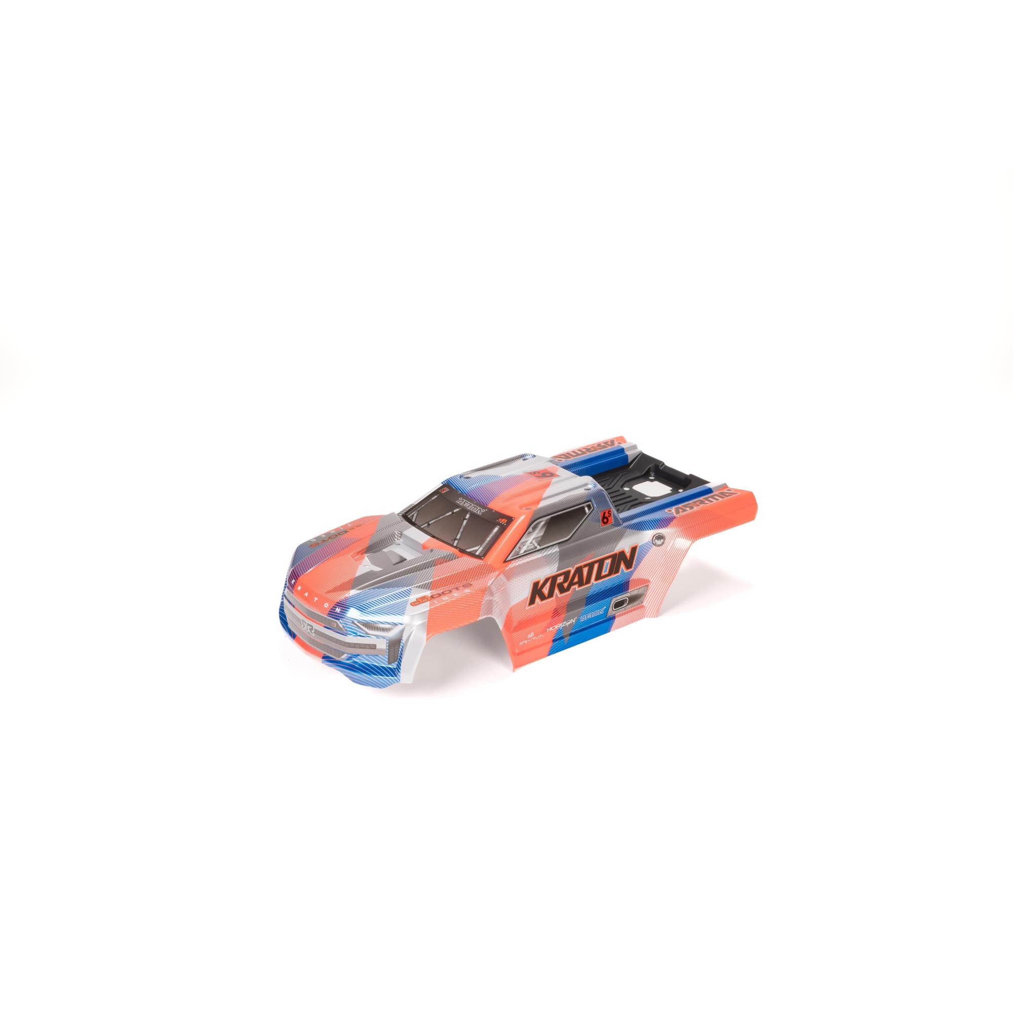 Arrma ARA-1517 1/8 Painted Body with Decals Blue/Orange: KRATON 6S BLX V6