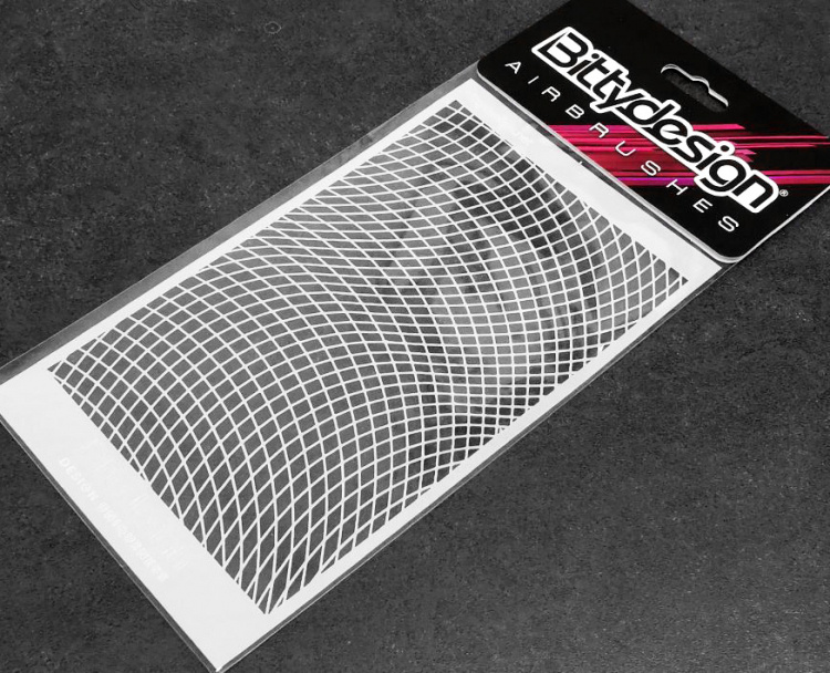Bittydesign Stensil Vinyl Vågnät