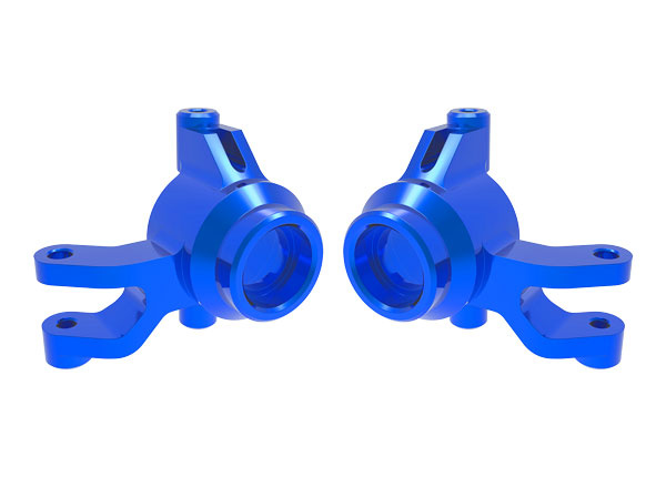 Traxxas 10734-BLUE Steering Blocks Alu Blue (Pair) Mini Maxx