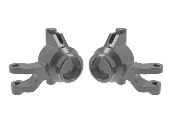 Traxxas 10734-GRAY Styrspindel Alu Grå (Par) Mini Maxx