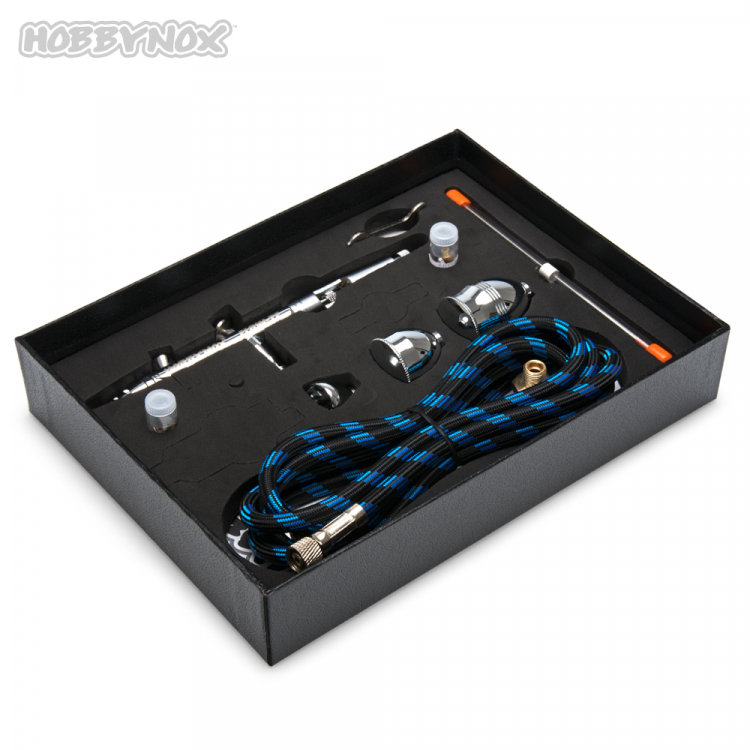 Hobbynox FLOW-TF Airbrush Top Feed 0.3/0.5/0.8mm 2/5/13cc 1.8m Slang - 3
