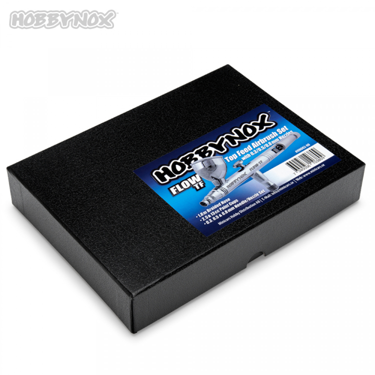 Hobbynox FLOW-TF Airbrush Top Feed 0.3/0.5/0.8mm 2/5/13cc 1.8m Slang - 2