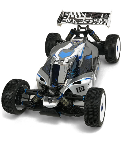 Bittydesign Body VISION 1/8 Buggy AE RC8B3.1E Electric (Clear) Pre-Cut - 2