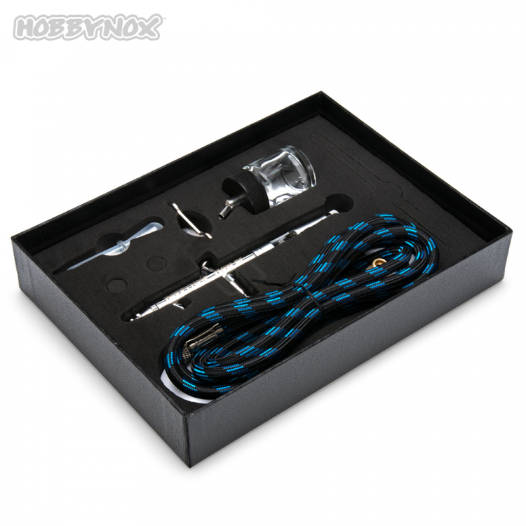 Hobbynox  FLOW-BF Airbrush Bottom Feed 0.5mm 1.8m Slang - 3