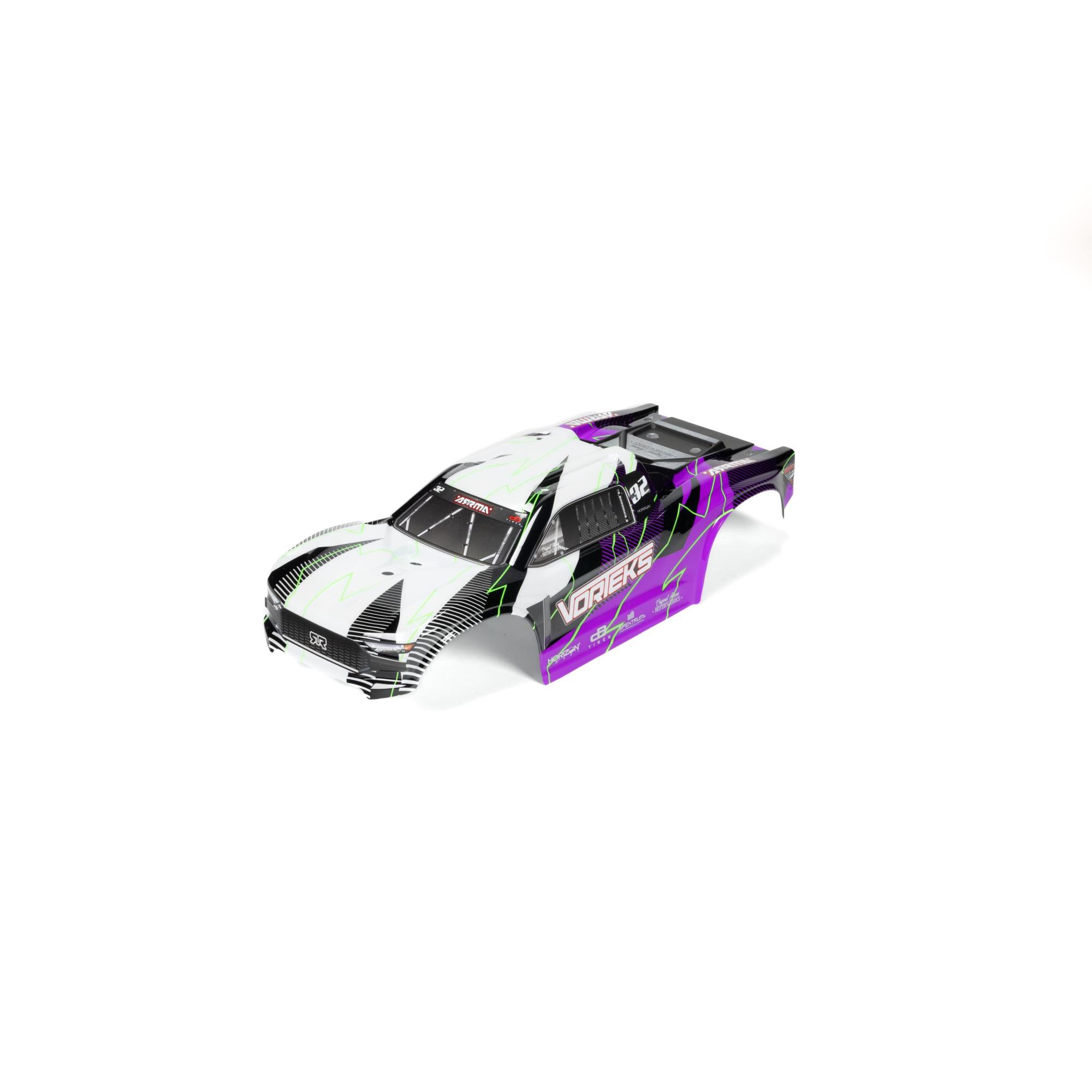 Arrma ARA-1556 1/10 Clipless Painted Trimmed Body Set with Decals Purple: VORTEKS 2WD
