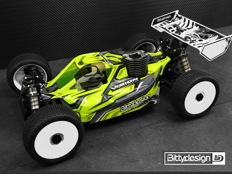 Bittydesign Kaross VISION 1/8 Buggy XB8´20 (Omålad) Klippt - 4