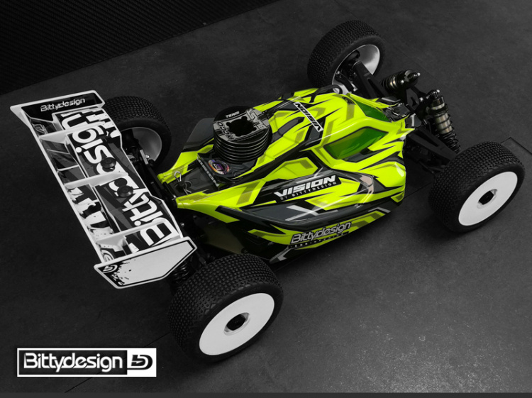 Bittydesign Kaross VISION 1/8 Buggy XB8´20 (Omålad) Klippt - 6
