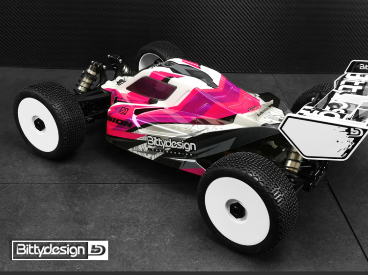 Bittydesign Kaross VISION 1/8 Buggy XB8E´20 (Omålad) Klippt - 5