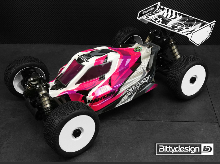 Bittydesign Kaross VISION 1/8 Buggy XB8E´20 (Omålad) Klippt - 6