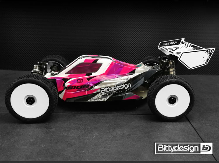 Bittydesign Kaross VISION 1/8 Buggy XB8E´20 (Omålad) Klippt - 4