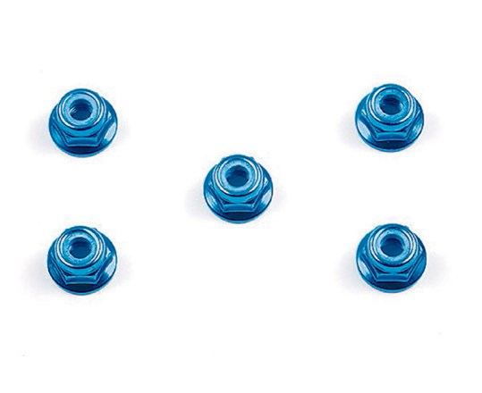 TAMIYA 53159 4mm flange lock nut blue - 2