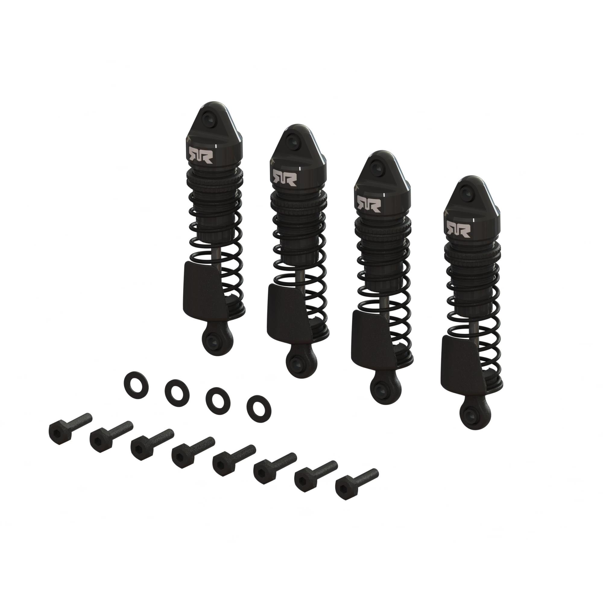 Arrma ARA-1567 Aluminum Shock Set 58mm Length 1000 cSt Oil (4) Black: GROM